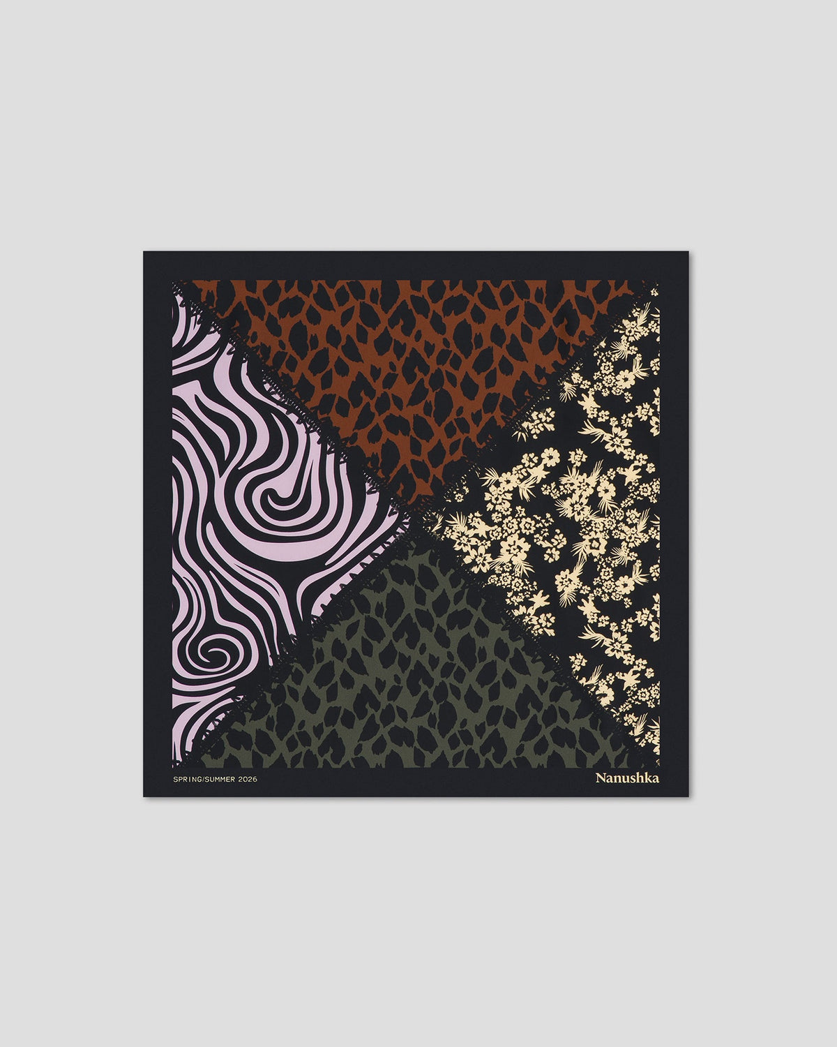 Shoul Silk scarf - Origami Patchwork | Nanushka