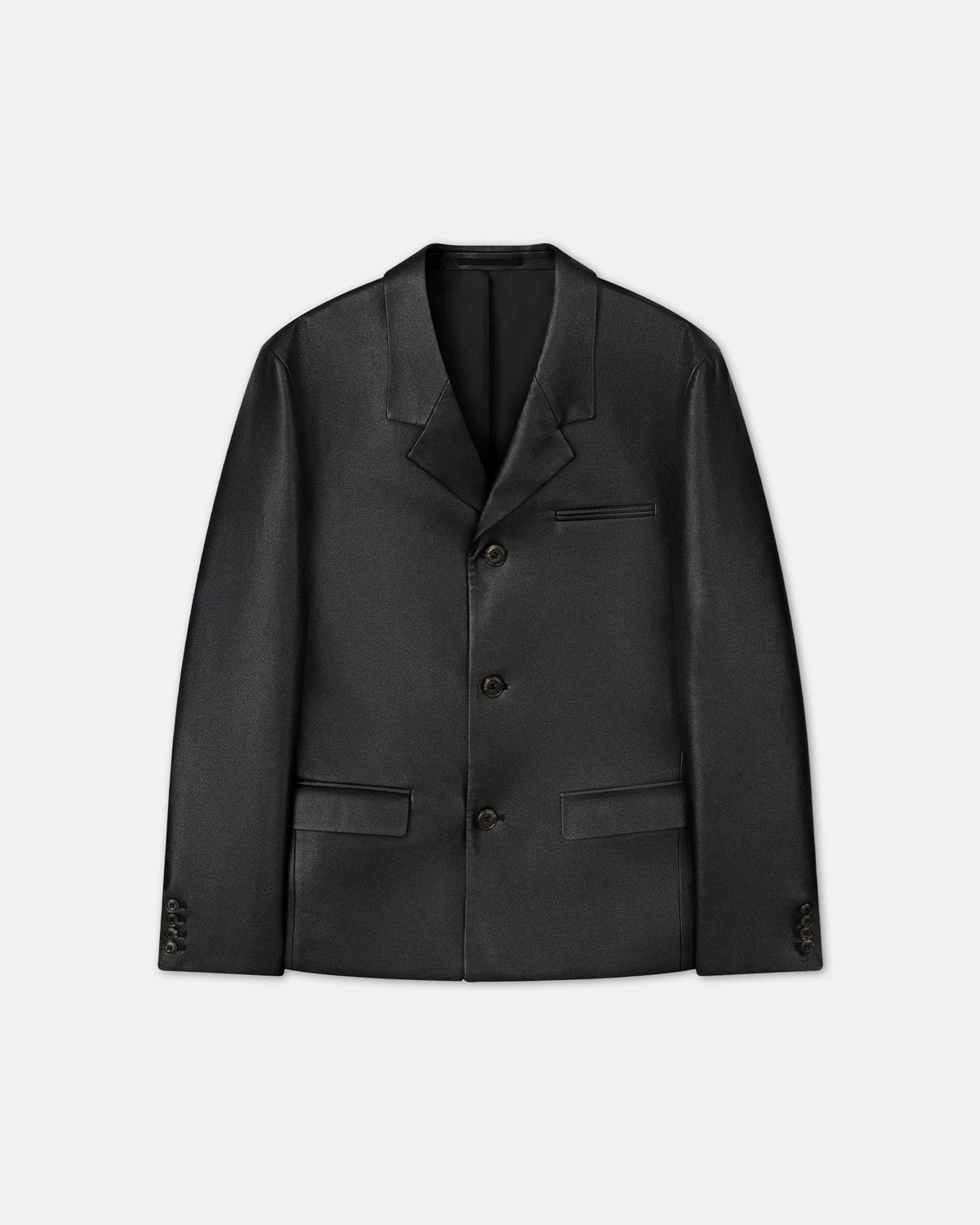 Rox Regenerated leather blazer - Black | Nanushka