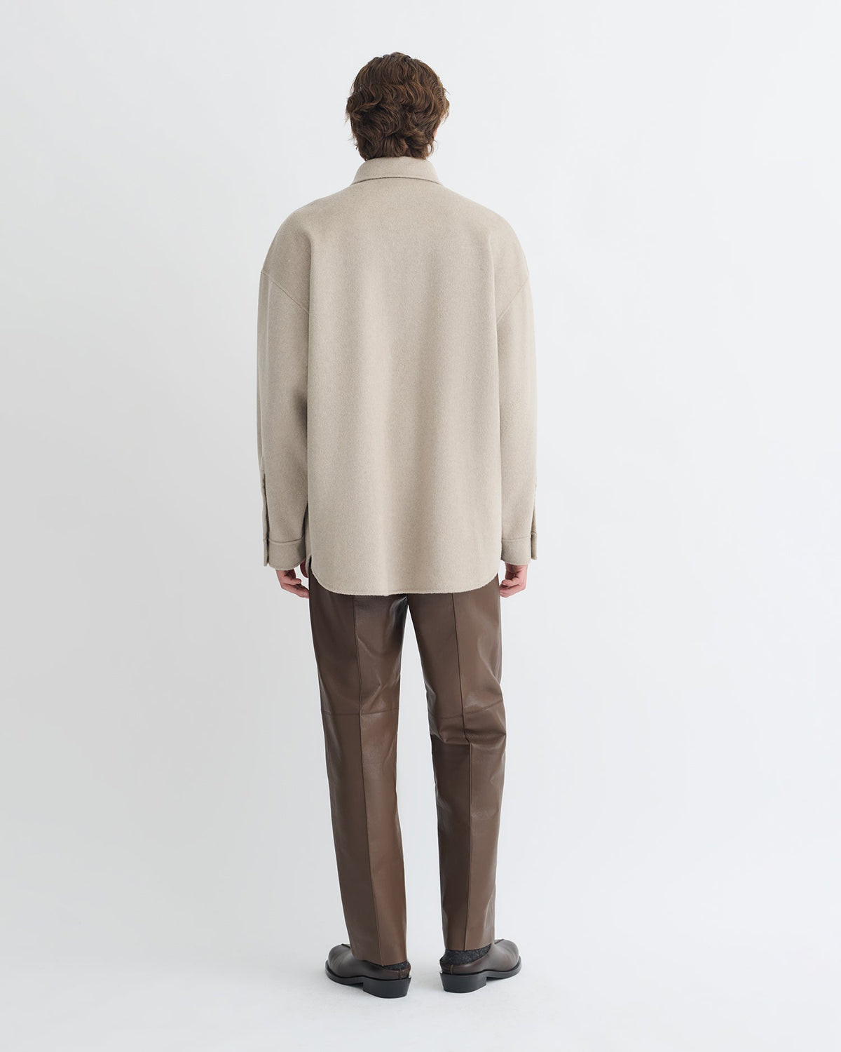 Martin Double Wool Overshirt - Stone | Nanushka