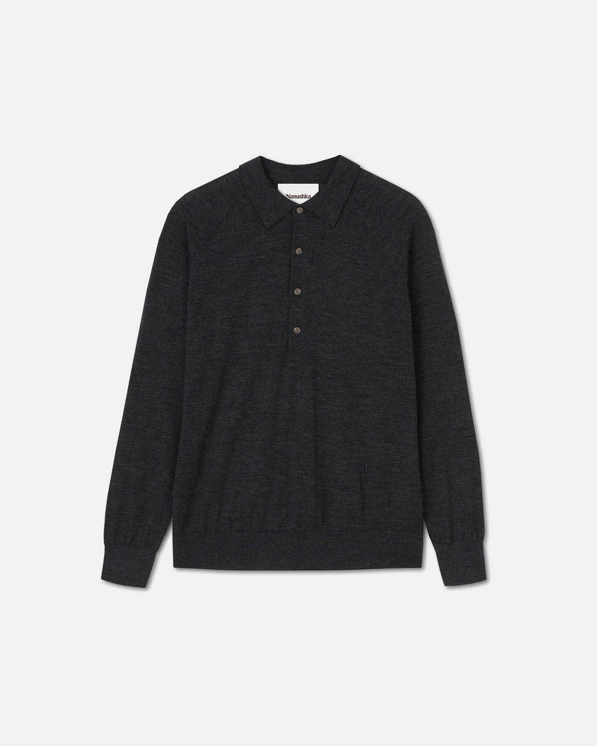 Plato Merino wool shirt - Charcoal | Nanushka