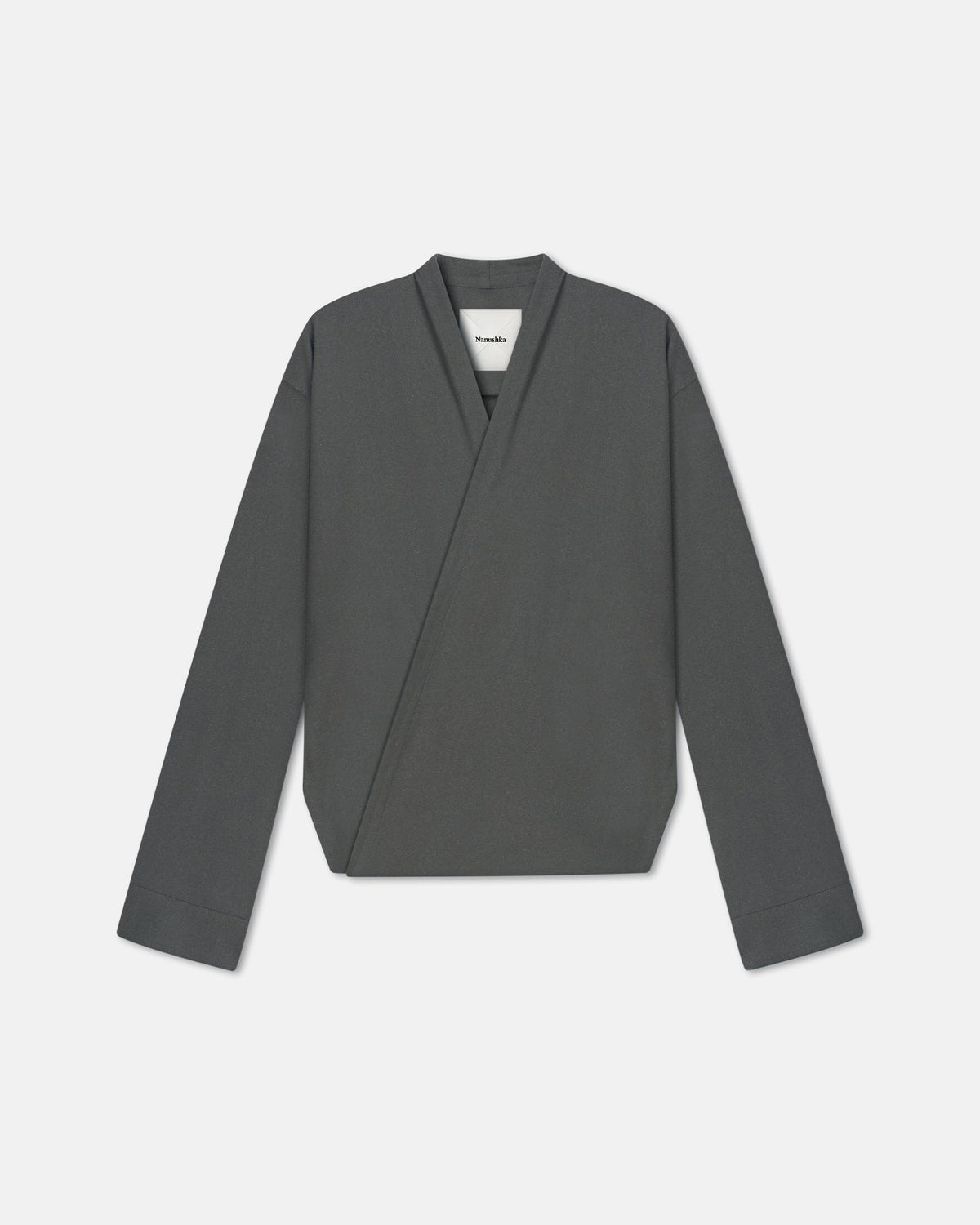 Yorick Wrap shirt - Dark Grey | Nanushka