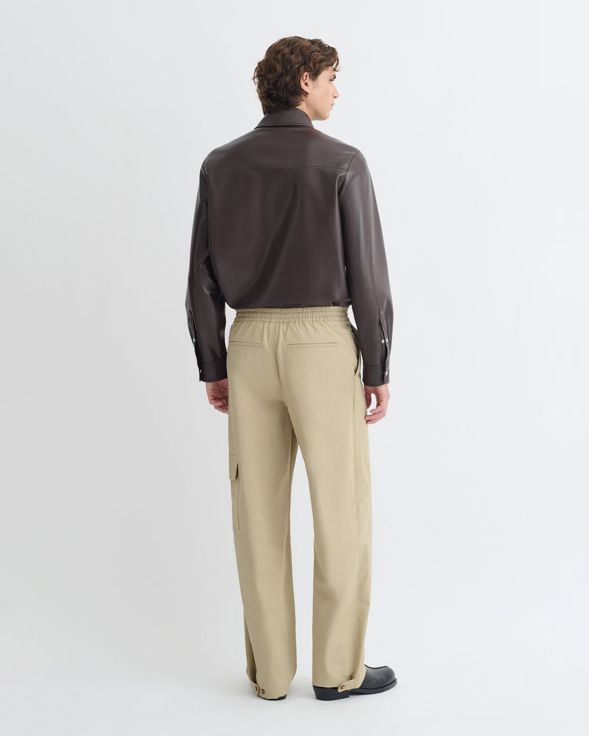 Navid Tech Twill Balloon-Leg Pants - Pebble | Nanushka