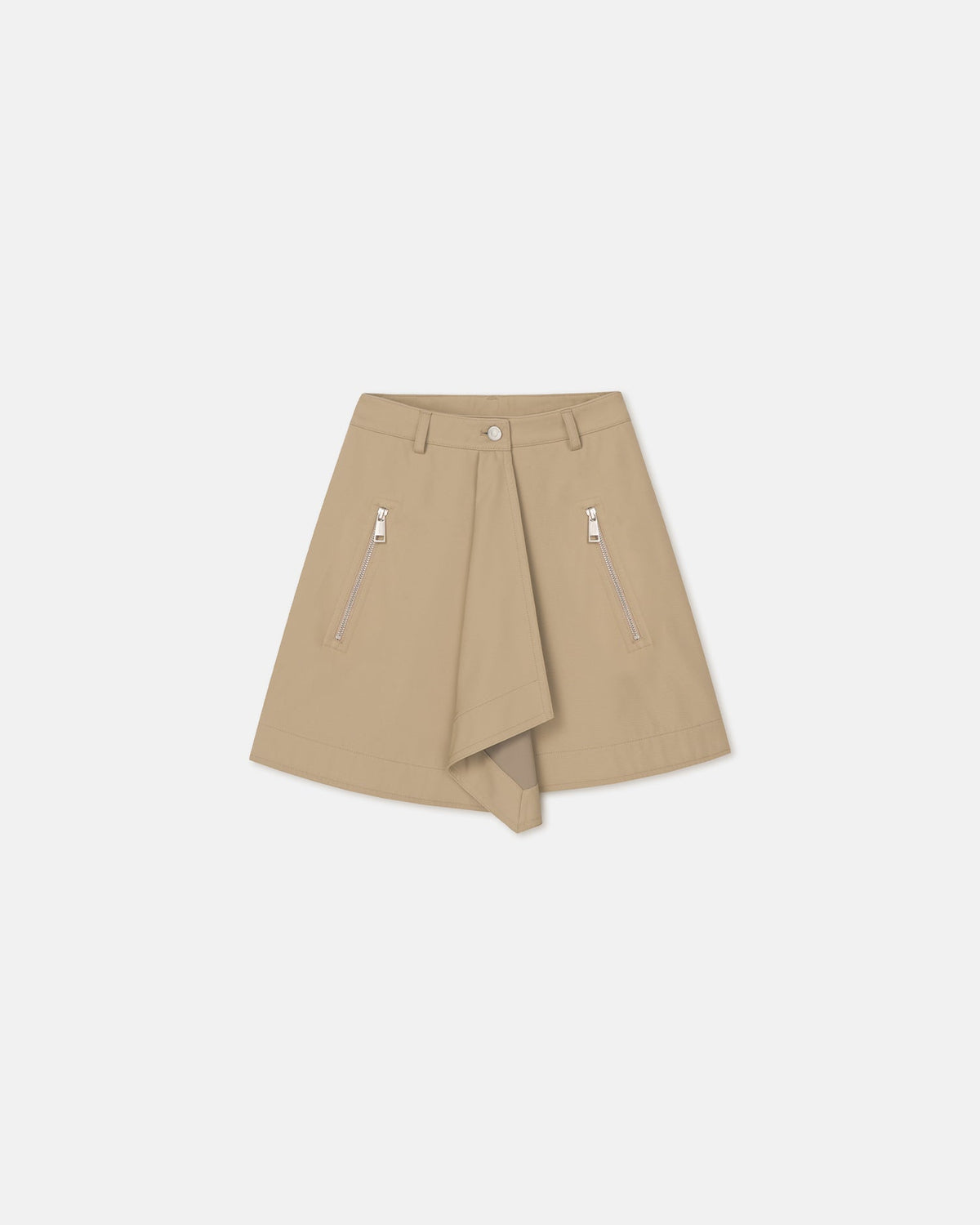 Inge Bonded Trench Mini Skirt - Beige | Nanushka