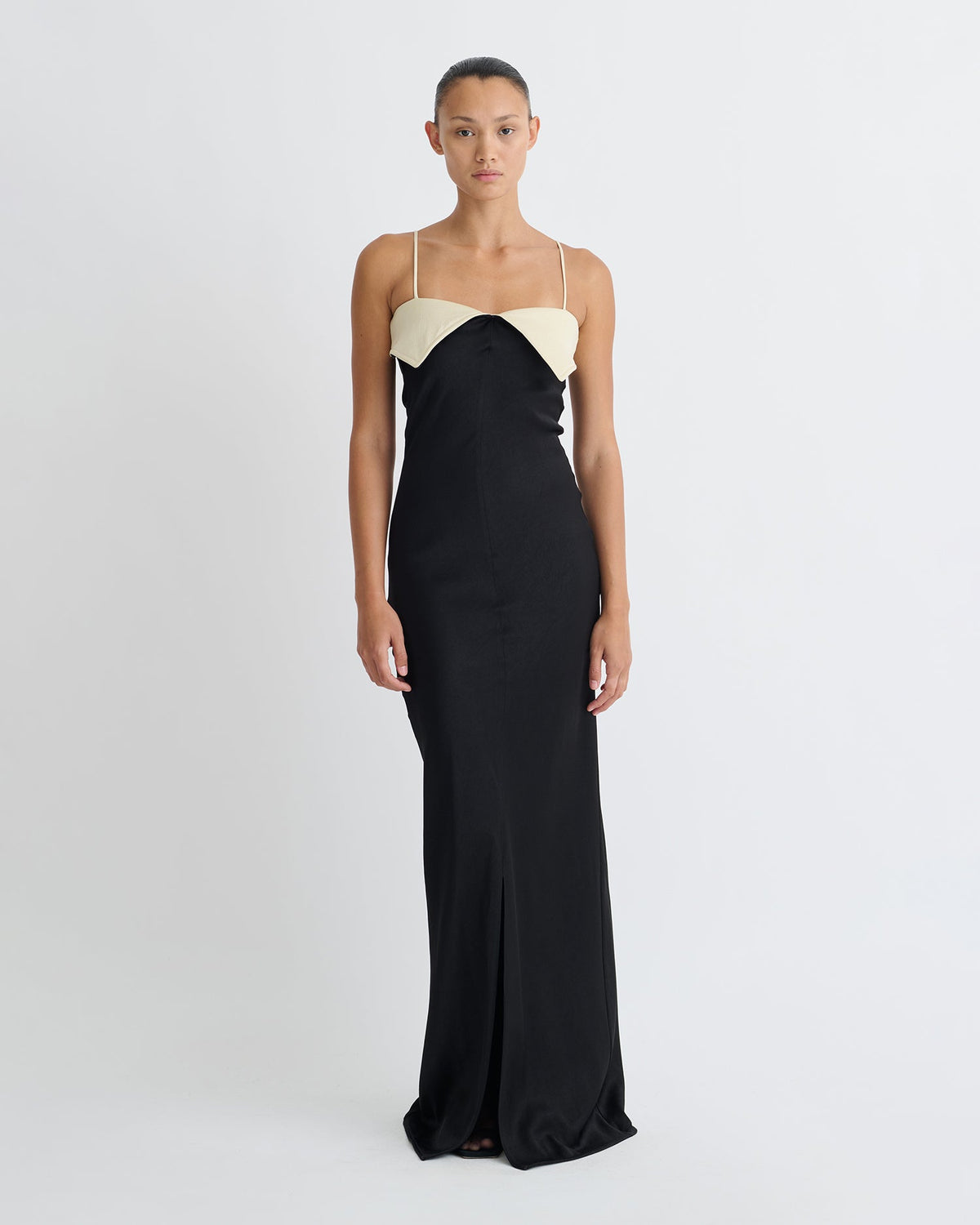 Nelma Dress - Black/Ecru | Nanushka
