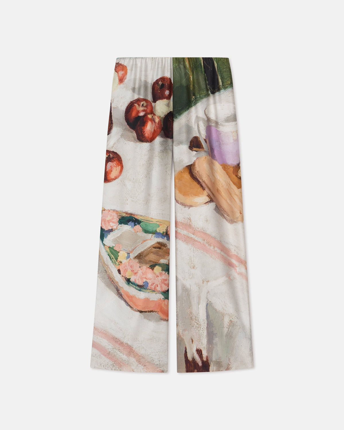 Brenda Printed Silk Twill Pants - Gingerbread Heart | Nanushka