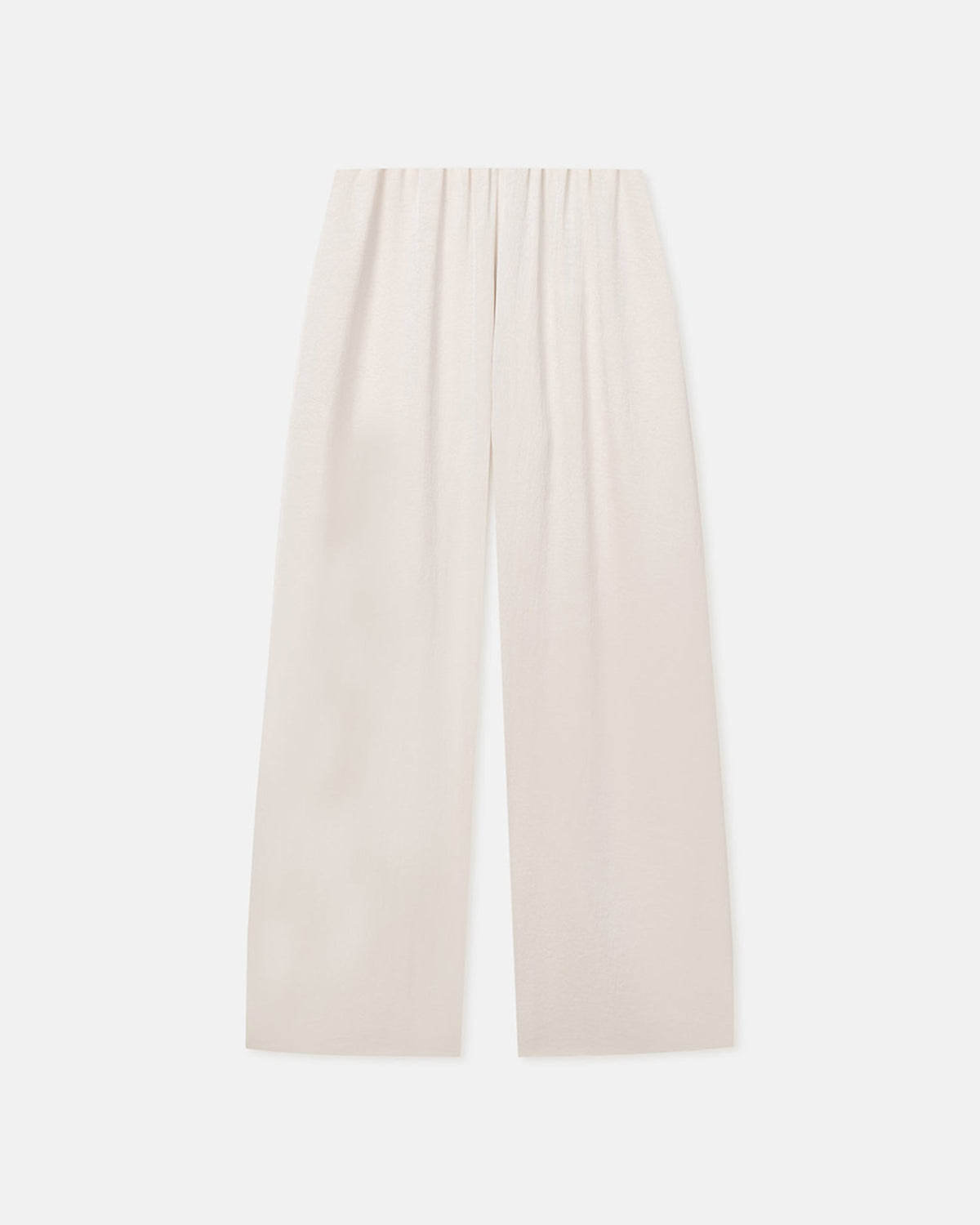 Brenda Washed Satin Pants - Ecru | Nanushka