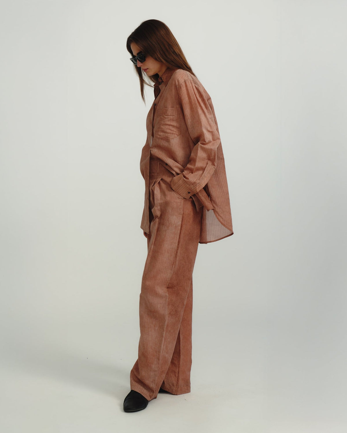 Chaska Oversized shirt - Terracotta | Nanushka