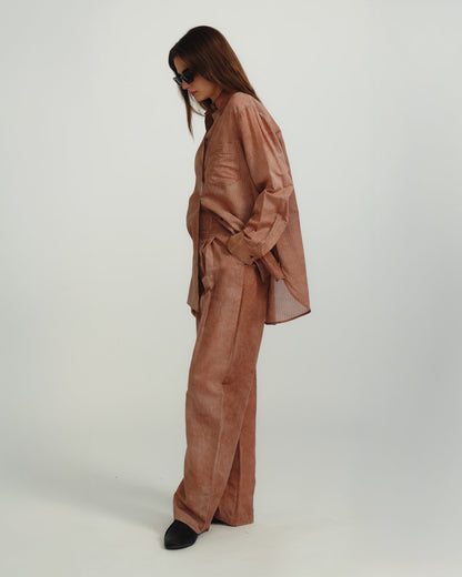 Chaska Oversized shirt - Terracotta | Nanushka