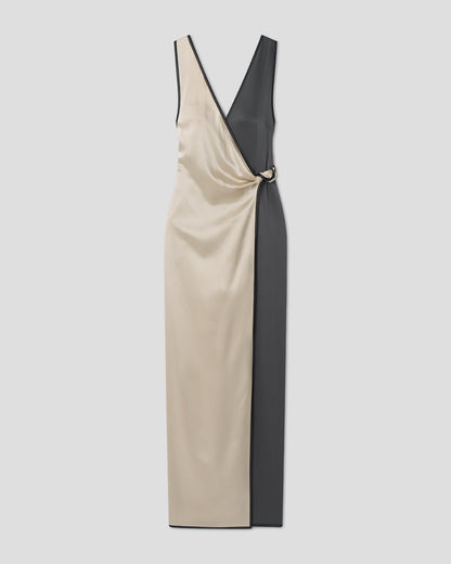 Perach Sleeveless dress - Eucalyptus/Midnight Green | Nanushka