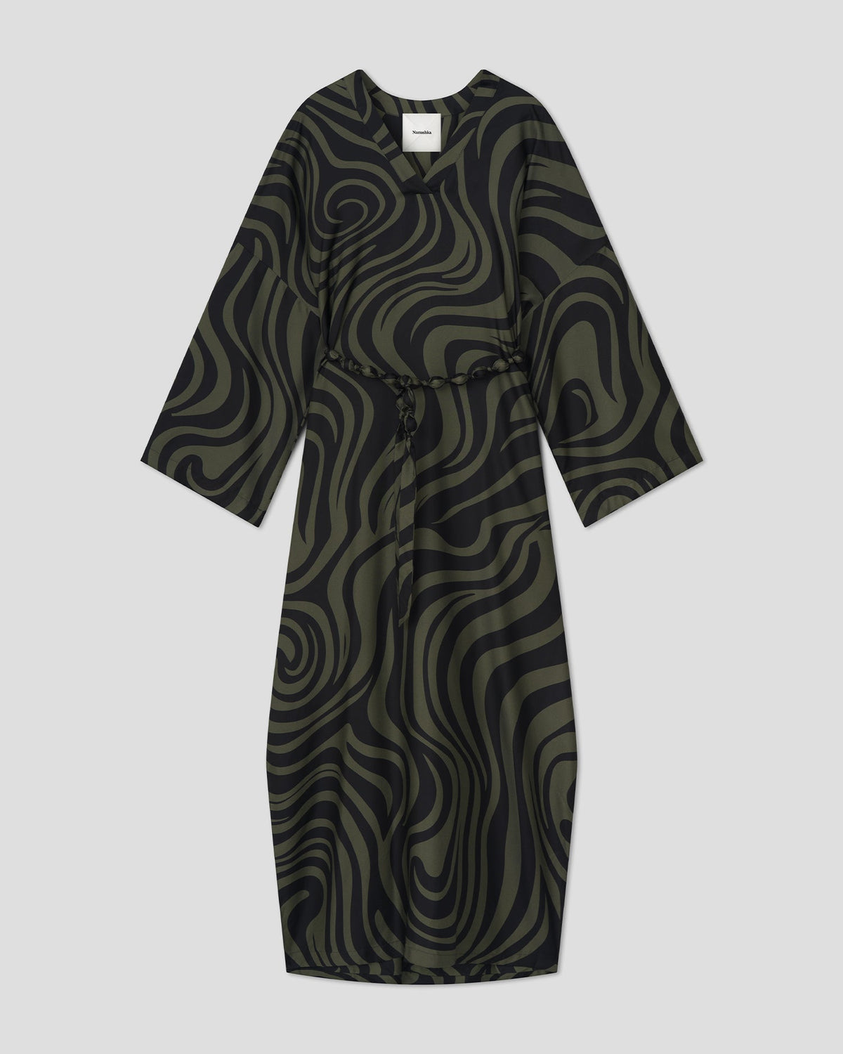 Lyane Long dress - Midnight Green Swirl | Nanushka