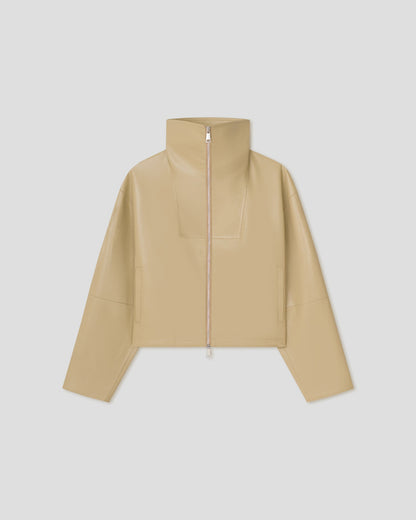 Alonza Okobor™ funnel neck jacket - Yellow | Nanushka