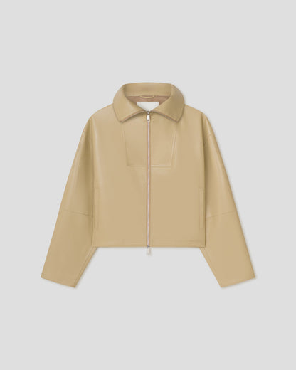 Alonza Okobor™ funnel neck jacket - Yellow | Nanushka