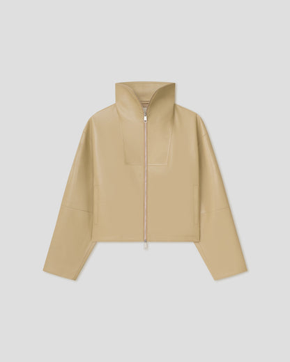 Alonza Okobor™ funnel neck jacket - Yellow | Nanushka