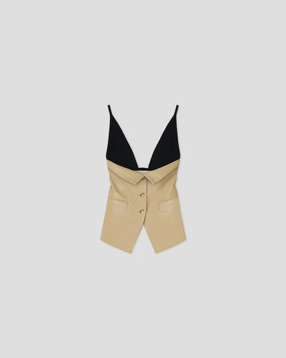 Anarosa Okobor™ top - Wax Yellow/Black | Nanushka
