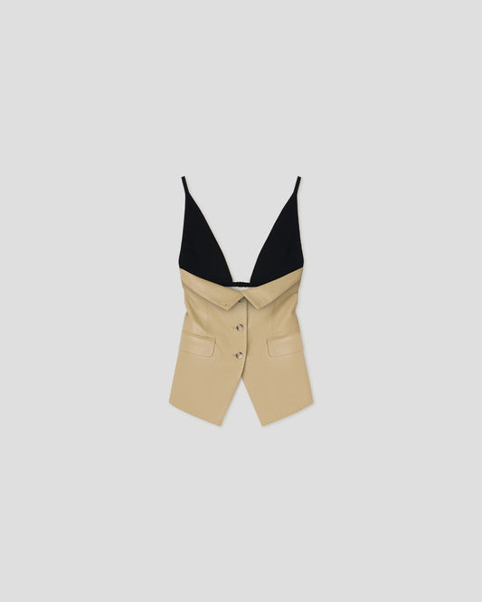 Anarosa Okobor™ top - Wax Yellow/Black | Nanushka