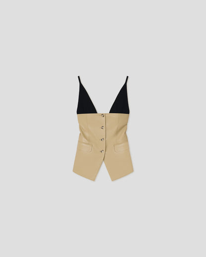 Anarosa Okobor™ top - Wax Yellow/Black | Nanushka