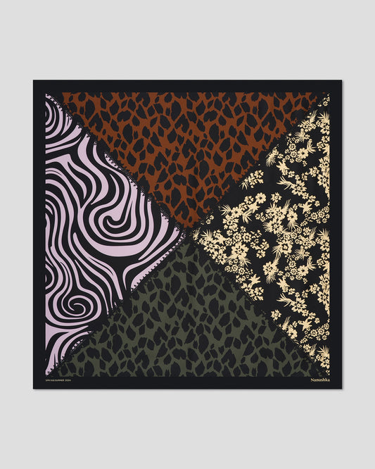 Miani Silk scarf - Origami Patchwork | Nanushka