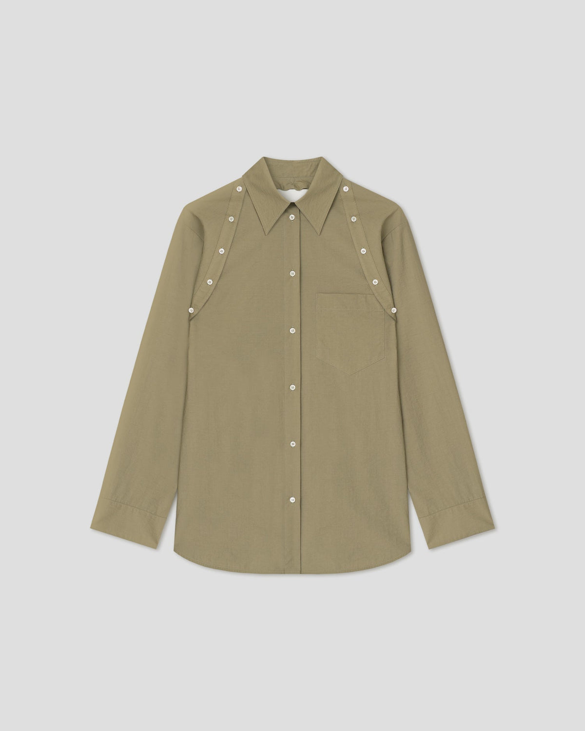 Nananda Oversized shirt - Moss | Nanushka