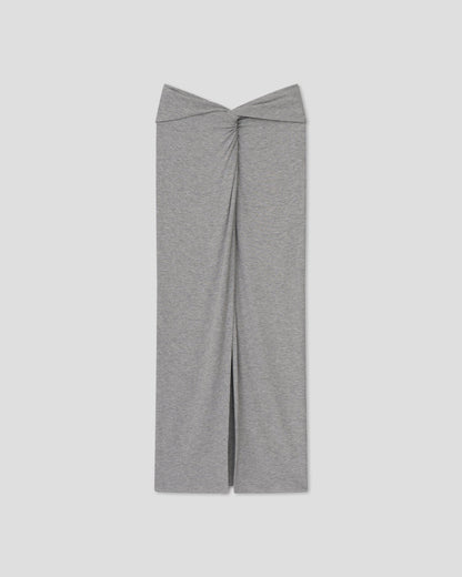 Carlene Sarong skirt - Grey Melange | Nanushka