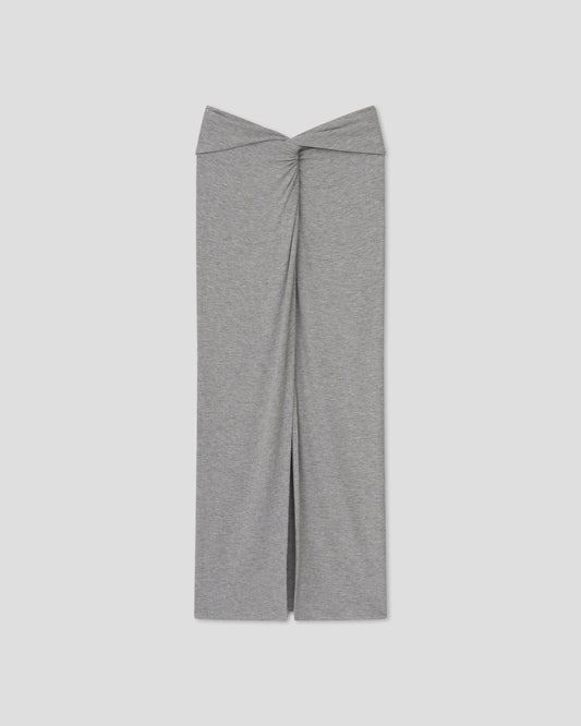 Carlene Sarong skirt - Grey Melange | Nanushka