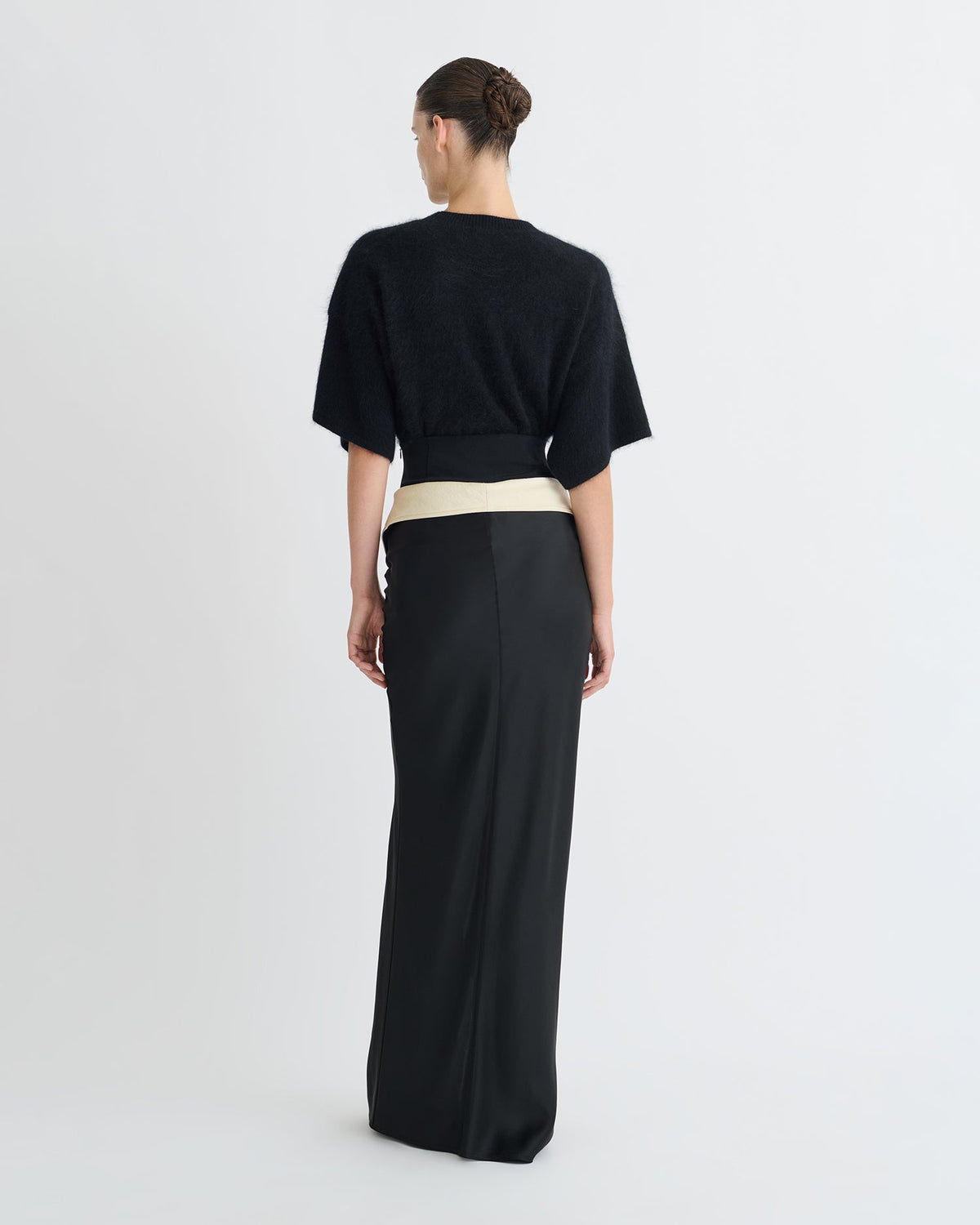 Mentari Maxi skirt - Black/Ecru | Nanushka