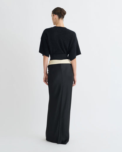 Mentari Maxi skirt - Black/Ecru | Nanushka