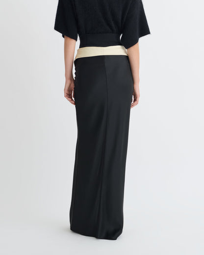 Mentari Maxi skirt - Black/Ecru | Nanushka