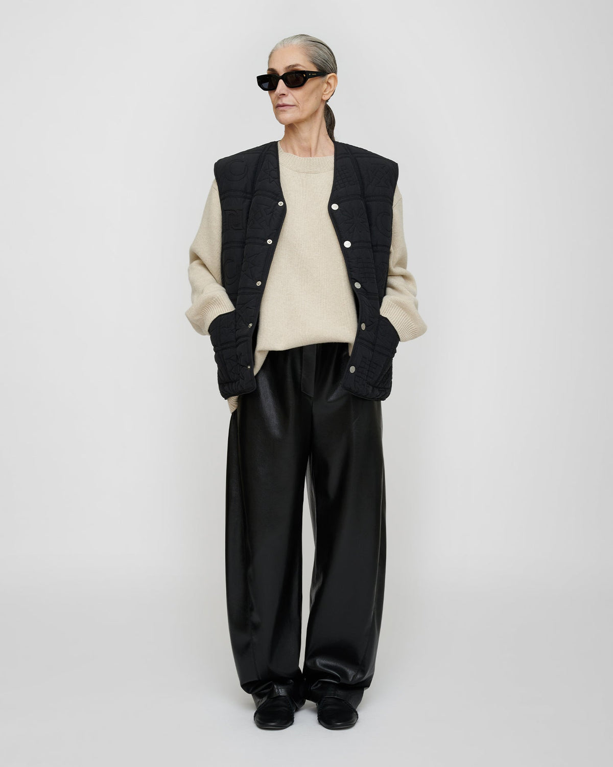 Renea Wool blend sweater - Creme | Nanushka