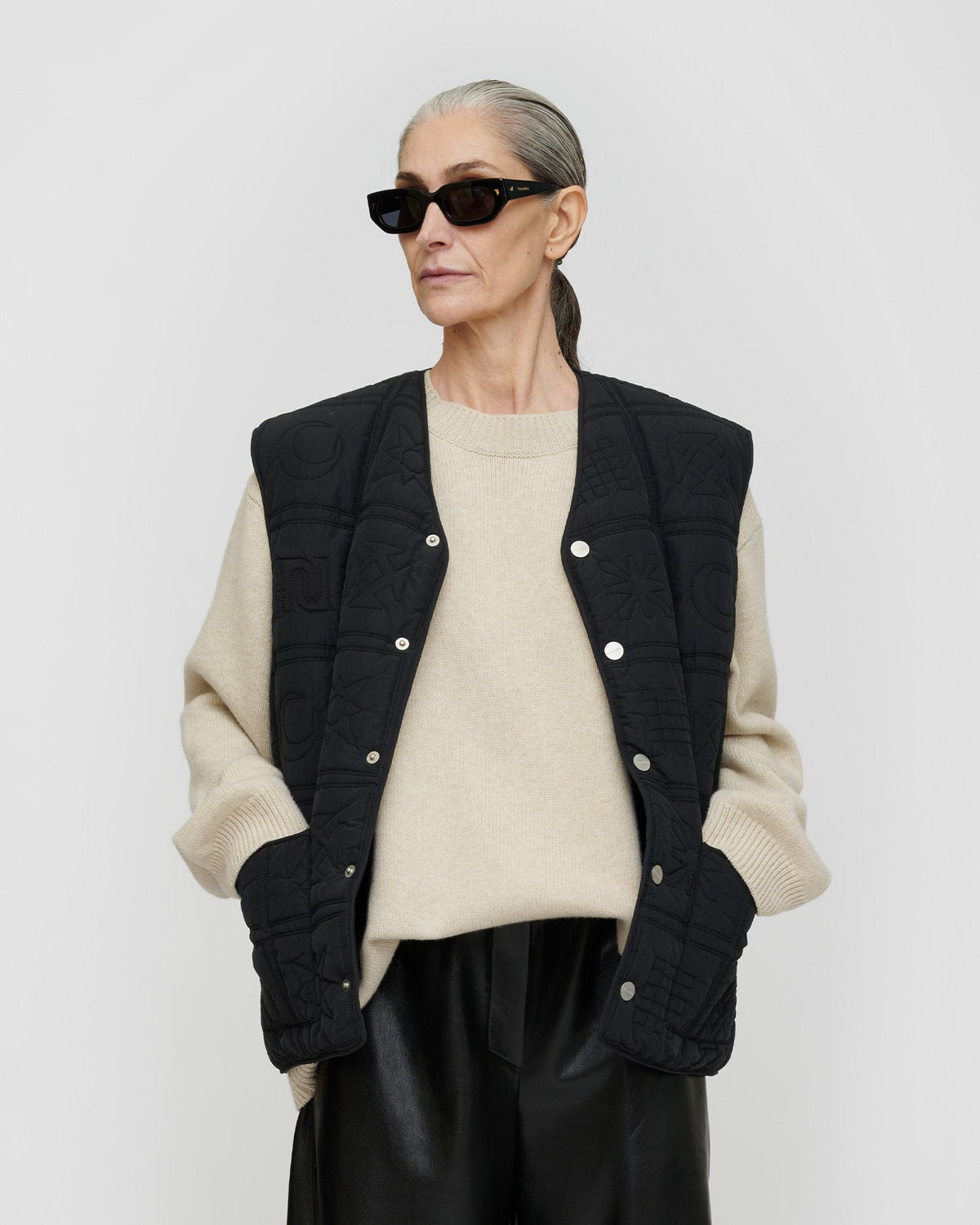 Renea Wool blend sweater - Creme | Nanushka