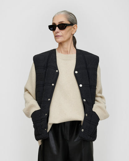 Renea Wool blend sweater - Creme | Nanushka