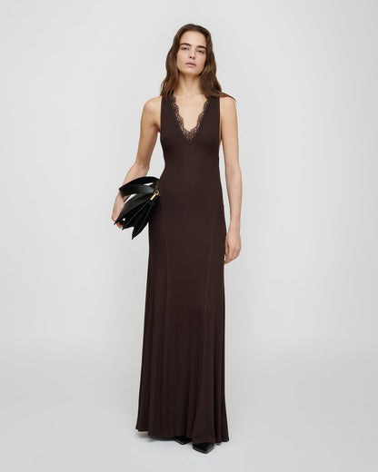 Ignia Maxi dress - Dark Brown | Nanushka