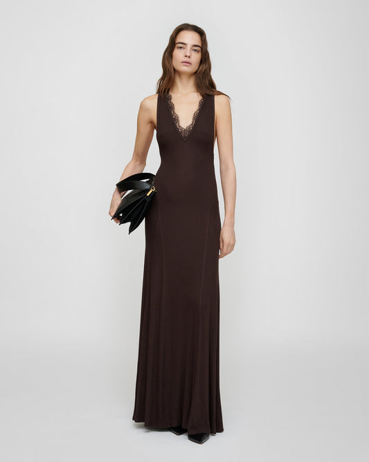 Ignia Maxi dress - Dark Brown | Nanushka