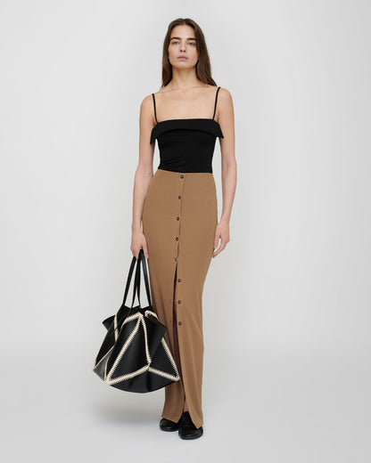 Mahika Maxi skirt - Light Mocha | Nanushka