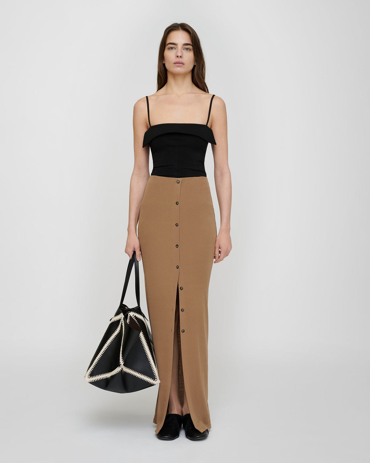 Mahika Maxi skirt - Light Mocha | Nanushka