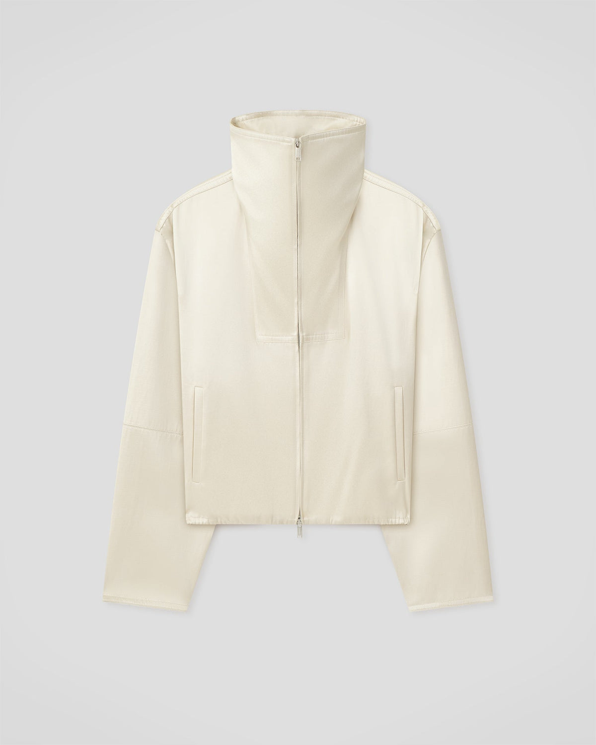 Alonza Funnel neck jacket - Creme | Nanushka