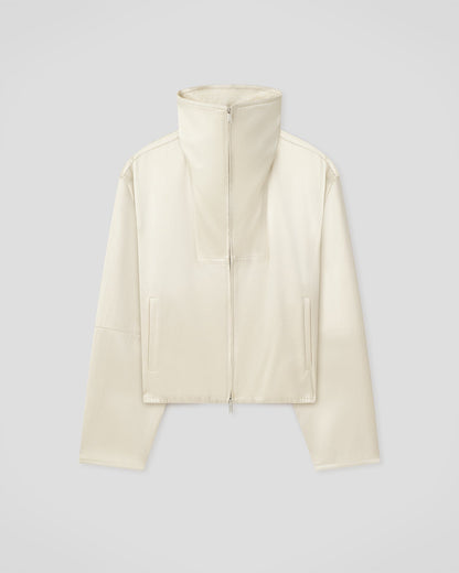 Alonza Funnel neck jacket - Creme | Nanushka