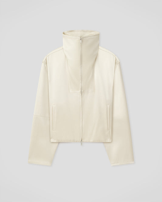 Alonza Funnel neck jacket - Creme | Nanushka