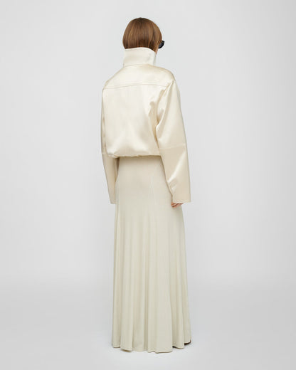 Alonza Funnel neck jacket - Creme | Nanushka
