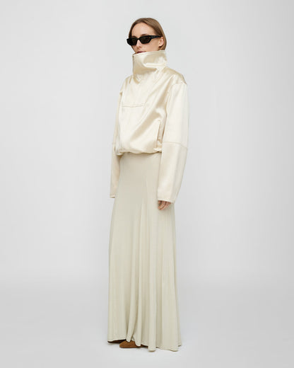 Alonza Funnel neck jacket - Creme | Nanushka