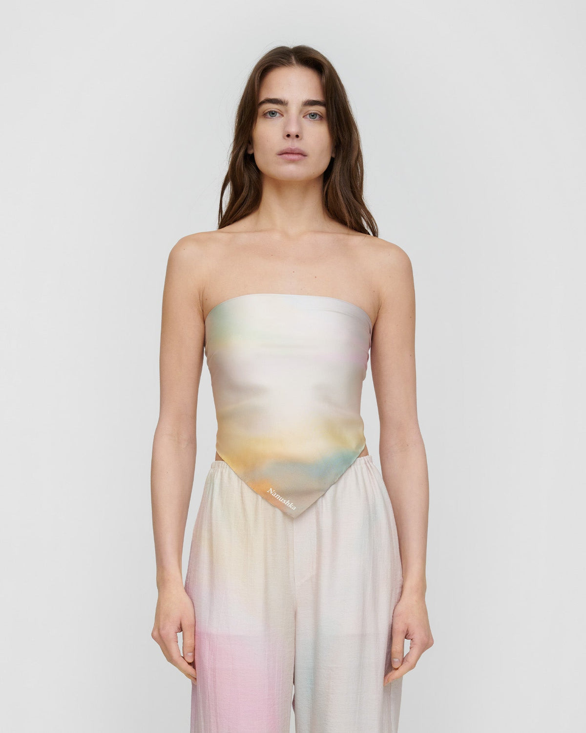 Shoul Silk scarf - Sunrise Haze | Nanushka