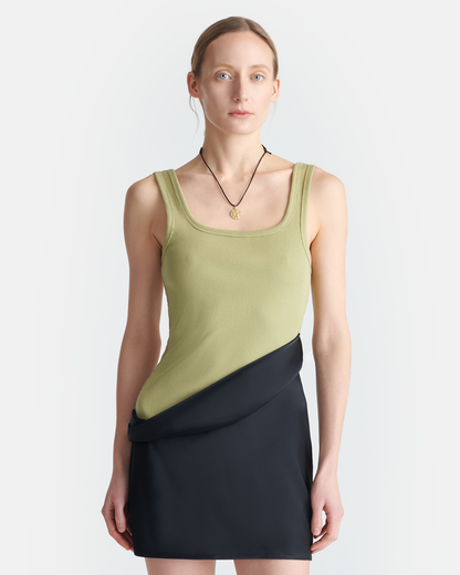 Marijn Mini dress - Black/Olive Green | Nanushka