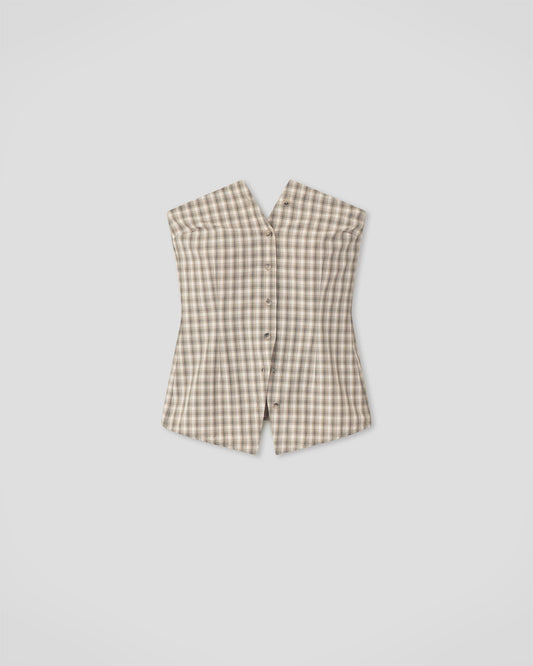 Brites Shirt - Creme/Grey | Nanushka