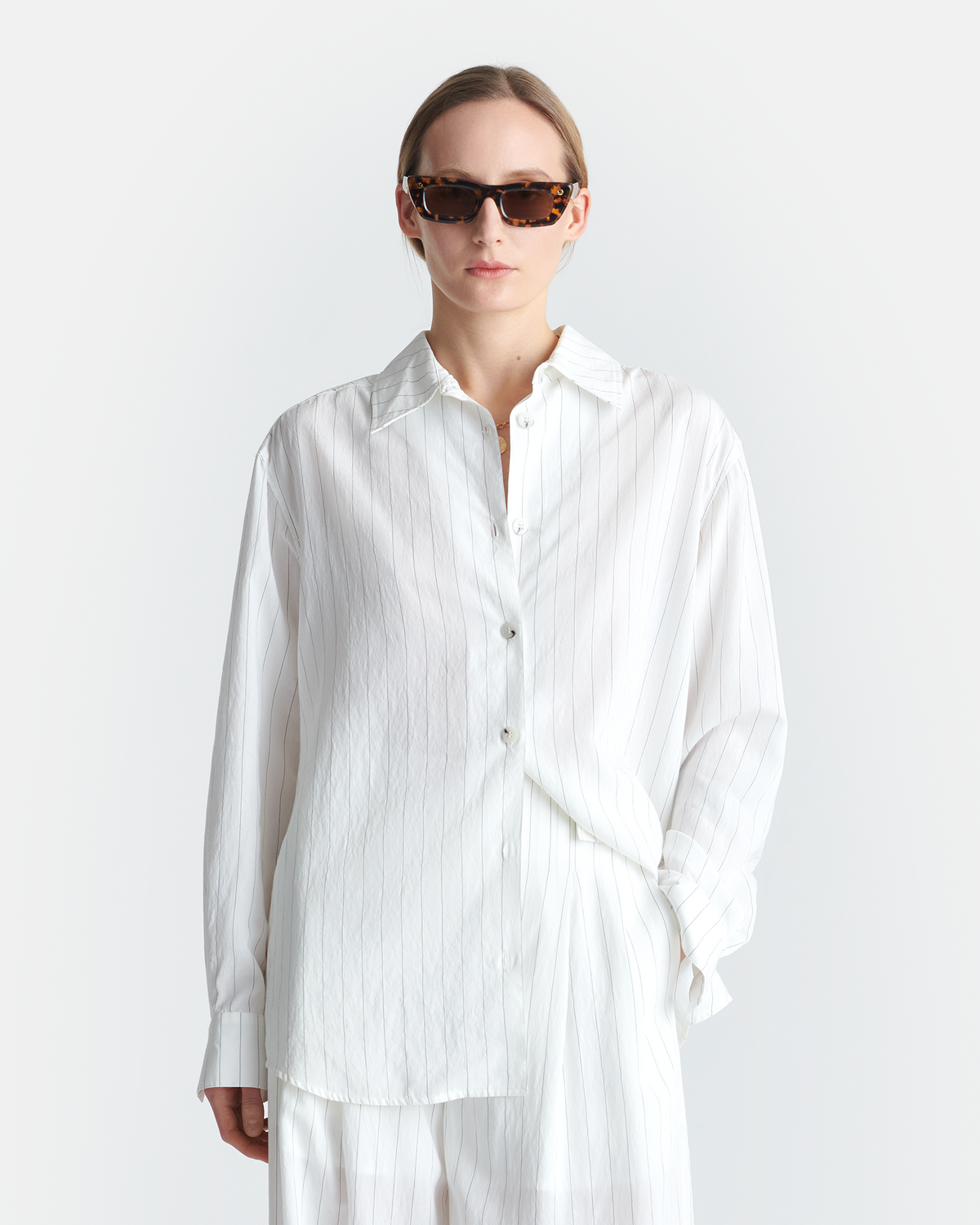 Fryda Striped shirt - White | Nanushka