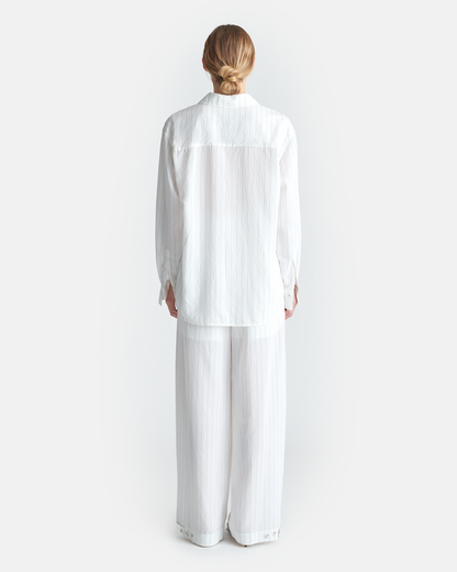 Fryda Striped shirt - White | Nanushka