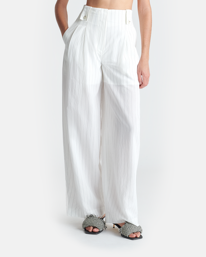 Jenci Wide leg pants - White | Nanushka
