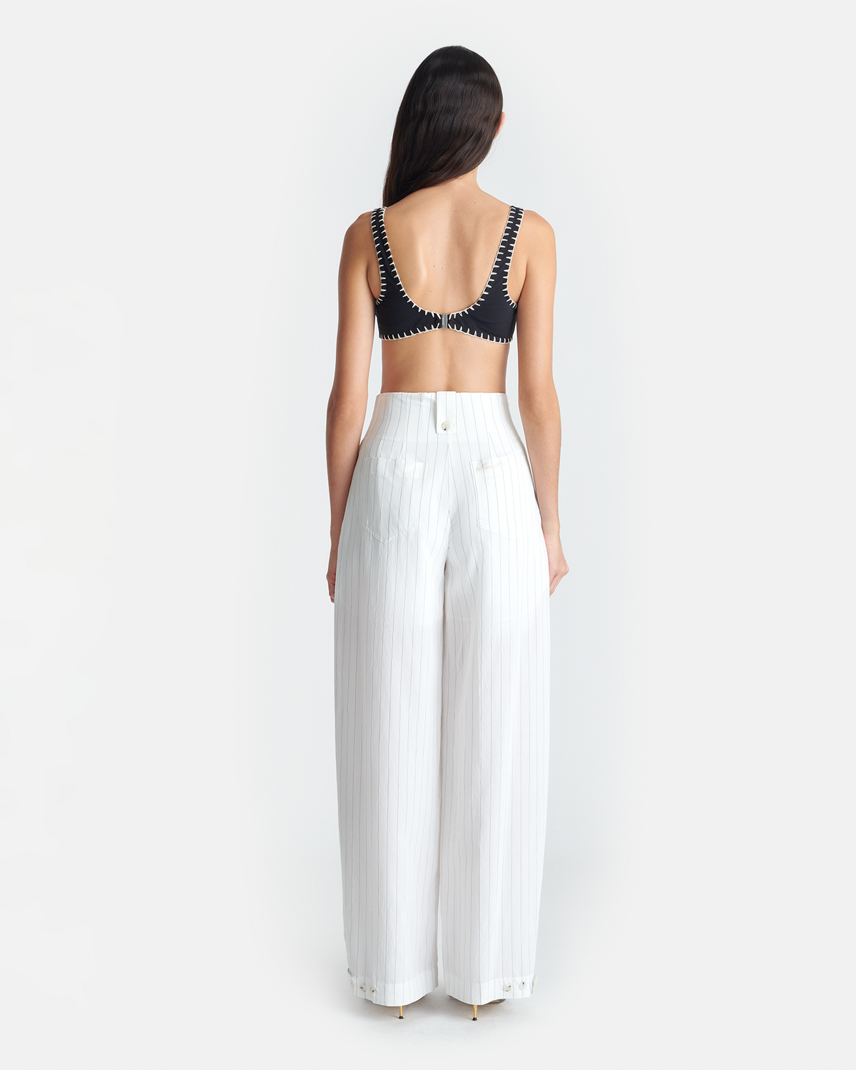 Jenci Wide leg pants - White | Nanushka