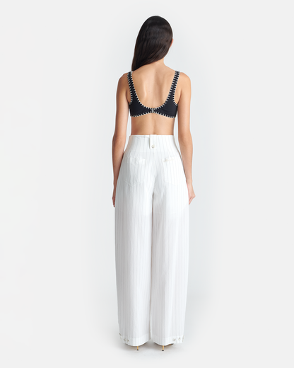 Jenci Wide leg pants - White | Nanushka