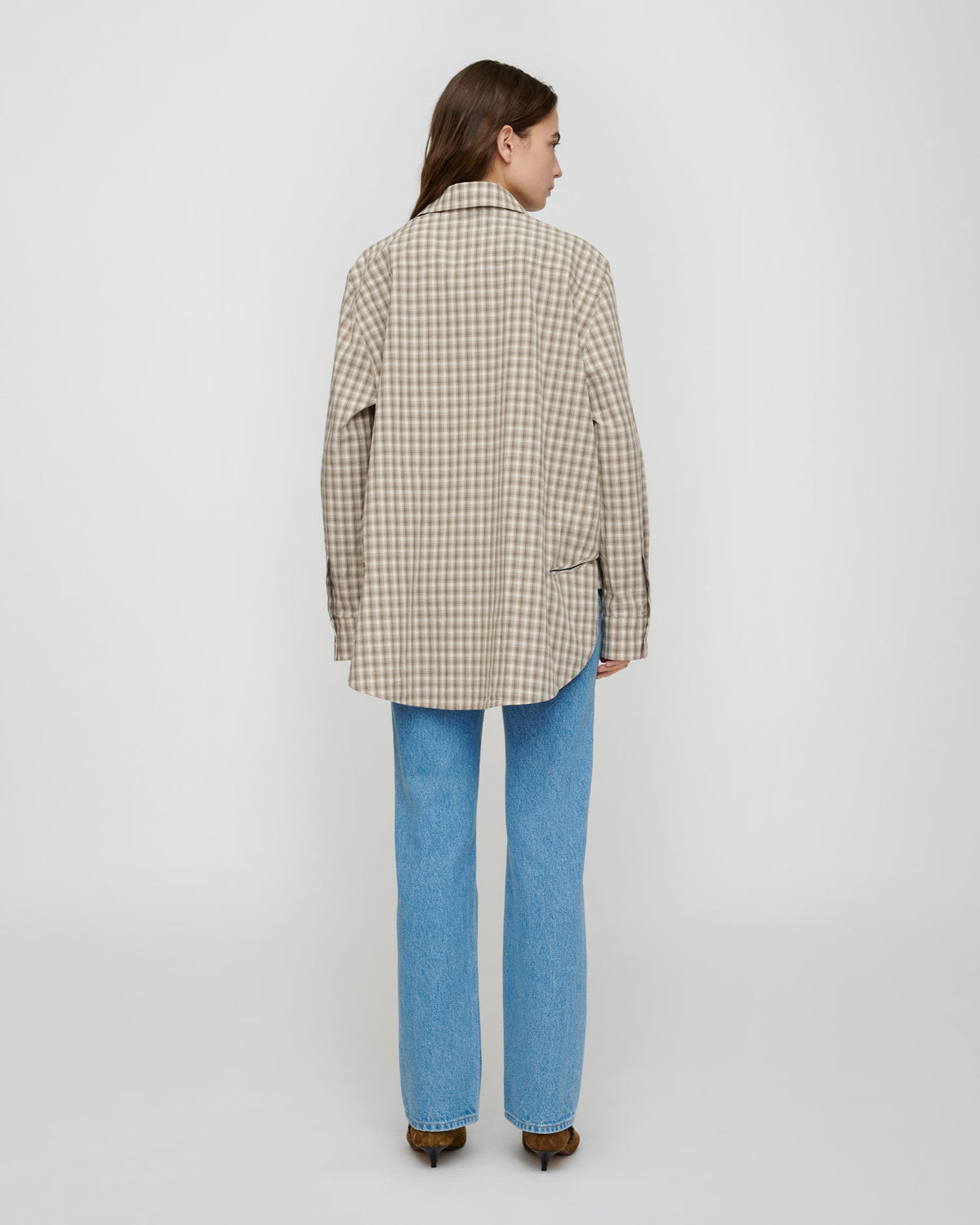 Atzi Shirt - Creme/Grey | Nanushka