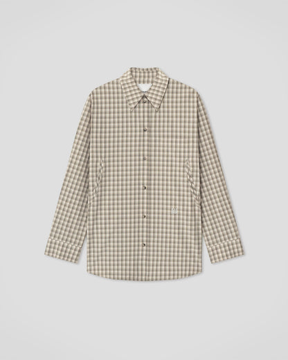 Atzi Shirt - Creme/Grey | Nanushka