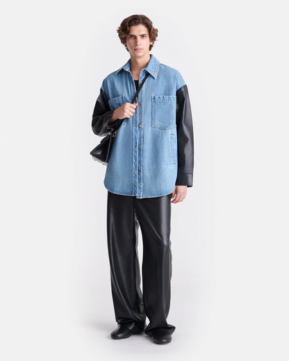 Zinnie Shirt - Mid Blue-Black | Nanushka